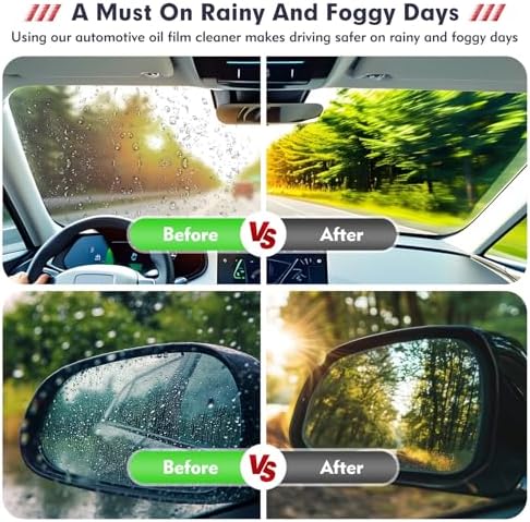 Automotive Oil Film Cleaning Brush, Car Glass Oil Film Cleaner, Anti-Rain Fog Car Glass Cleaner, Car Windshield Cleaner for Improved Clarity and Visibility - Image 5