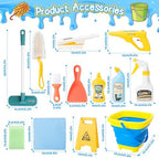 deAO Kids Car Wash Toy Cleaning Set with Brush Spray Bottle Ages 3+ - Image 6