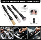 21PCS Car Detailing Kit Interior Cleaner - with Handheld Car Vacuum, Windshield Cleaning Tool, Detailing Brushes, Car Cleaning Supplies Kit for Women Men (Black) - Image 5