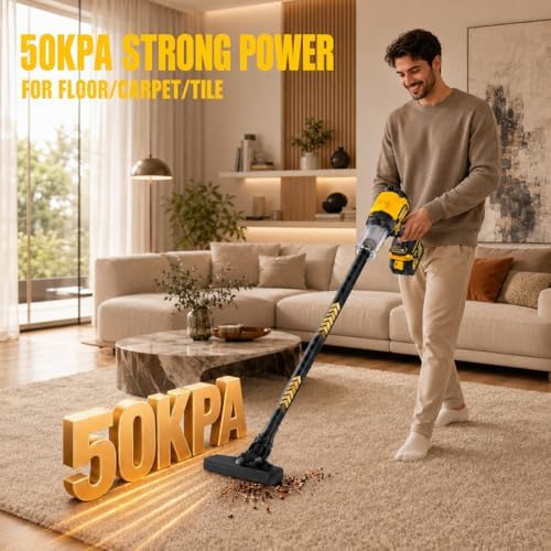 7-in-1 Cordless Vacuum Cleaner, Battery Powered Handheld Car Vacuum with 700W Brushless Motor, 50KPA High Power Suction & Blower for Home, Car, Pet Hair, Keyboard - Image 5