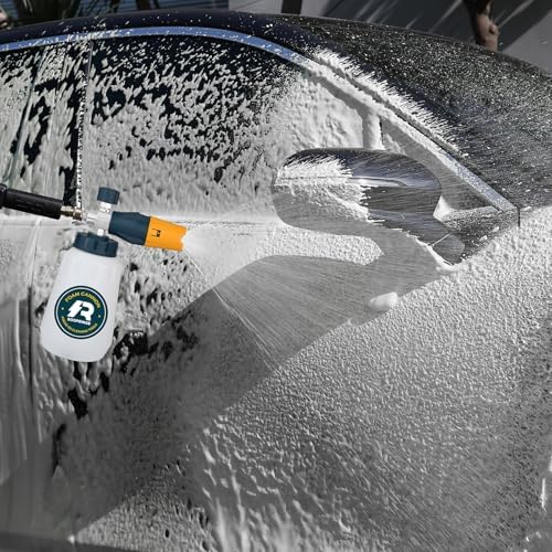 Sooprinse Foam Cannon with 1/4 Inch Quick Connector, Heavy Duty Car Foam Blaster Wide Neck Adjustable Snow Foam Lance for Pressure Washer, 1 Liter - Image 7