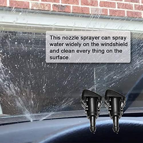 4805742AC Windshield Washer Nozzles Kit for 09-24 Dodge RAM 1500-5500 Jeep Patriot Compass Replaces OEM # 4805742AB, 5116079AA Wiper Spray Washer Jet with 3-meter Fluid Hose and 6 Connectors - Image 3