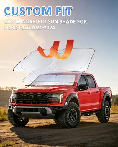 Sun Shade for Ford F150 2021-2024 2025 2026 Windshield Sunshade Shield - Image 2