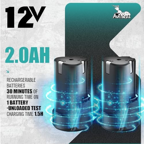 AUTIWOZ Cordless Mini Car Polisher Buffer, 6 Speeds, 2Pcs 2000mAh 1/3inch Orbital and Rotary Fast Change Polisher for Car Detailing, Micro Cordless Polisher for Car Boat Polishing WS02 - Image 6