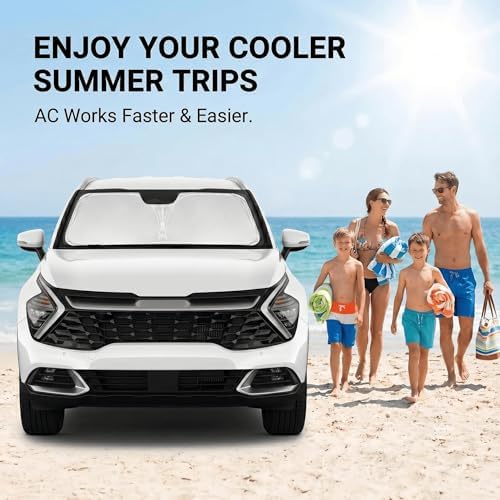 for Kia Sportage NQ5 2023-2026 Windshield Sun Shade, 4-Layer 240T Front Window Visor, Custom Fit Foldable Sun Blocker, UV Protection Car Accessory - Image 4
