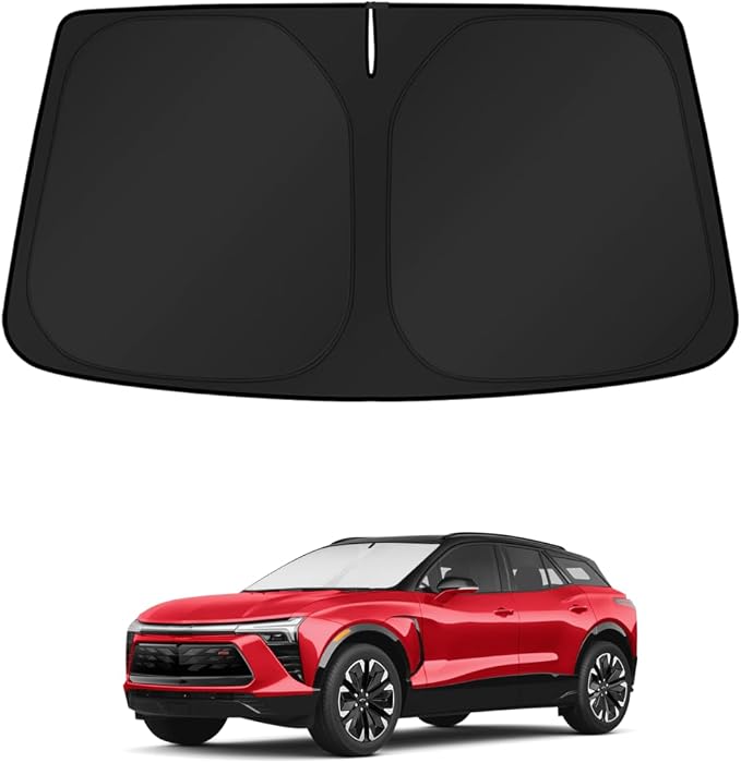 KUST Windshield Sun Shade for Chevrolet Blazer EV 2024 2025 2026 Window Accessories Shade Sun Visor Cover Foldable Block UV Rays by KUST