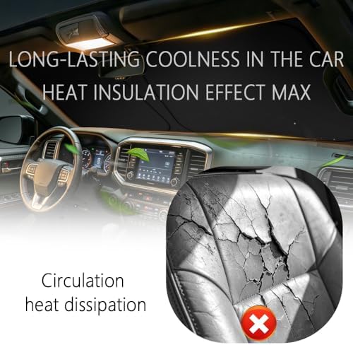 Car Windshield Sun Shade Compatible with Toyota 4Runner 2010-2025,Oxford Cloth Sun Shade for Car Windshield with Foldable Design,Essential Windshields Cover Suns Shades with Storage Bag - Image 5
