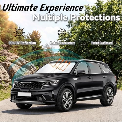 Windshield Sun Shade for 2016-2020 Kia Sorento - Image 3