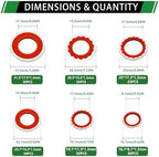 160PCS A/C Compressor Port Bonded Seal Gasket Kit, A/C Seal Washers - Image 2