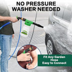 anngrowy Car Wash Foam Gun Soap Car Wash Foam Cannon for Garden Hose Foam Sprayer Car Wash Soap Foam Gun Hose Foam Cannon Blaster Hose Foam Cannon Gun Quick Connector to Any Garden Hose (Green) - Image 5