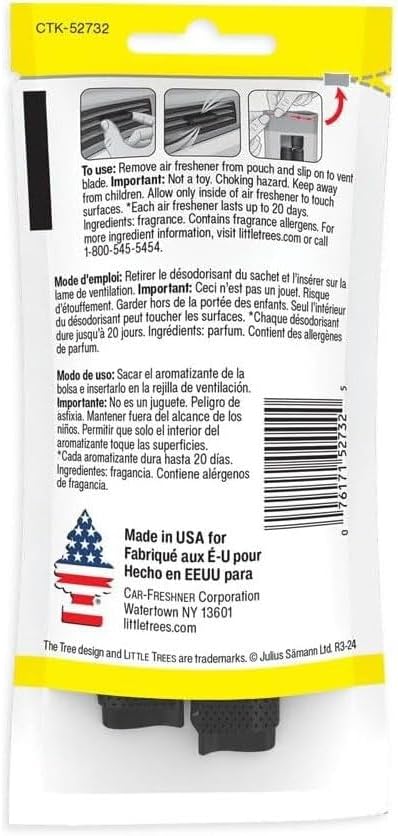 LITTLE TREES Car Air Freshener Vent Wrap Provides Long-Lasting Scent, Invisibly Fresh. Vanillaroma, 16 count, 4-Packs - Image 2