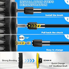 THINKWORK Car Detailing Kit with Multi-Size Drill Brushs & Extension Pole - Image 5