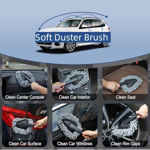 Fitosy Car Interior Duster Detail Brush Cleaning Gel Kit, Dust Remover - Image 3