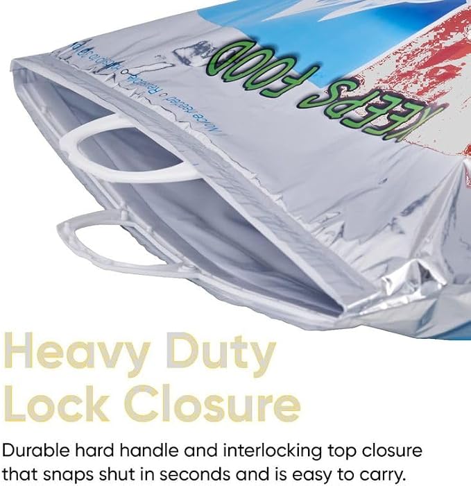 Superio Hot and Cold Insulated Bags for Food Delivery, Grocery Shopping Bags, Food Storage for Hot and Frozen Food for Travel, Disposable Cooler Bag, Reinforced Thermal Lunch Bag (5, 16"x19.25") - Image 4