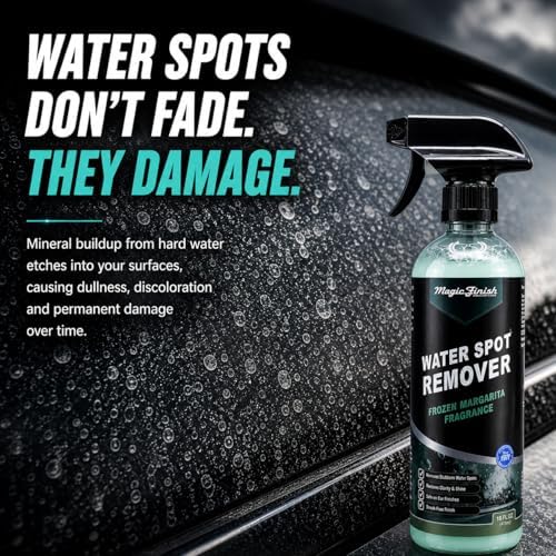Magic Finish Water Spot Remover for Cars – Professional Hard Water Stain & Mineral Deposit Remover for Paint, Chrome & Wheels – Restores Shine & Gloss – Frozen Margarita Scent – 16oz - Image 3