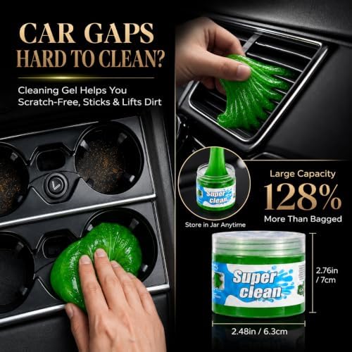 18PCS Car Detailing Kit Cleaning Gel Boar Hair Scratch Free Cleaner - Image 6