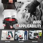 DNA Motoring 5 Gallon Washing System Includes 15.5L Bucket, Filtration System Insert, Five Castor, Bucket Dolly, and Lid for Car Wash and Detailing, Transparent, TOOLS-00603 - Image 7