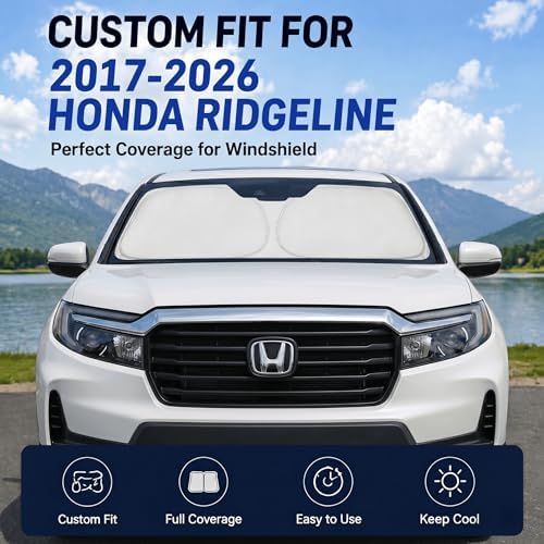 Custom Fit Windshield Sun Shade for Honda Ridgeline 2017-2026 - Image 2