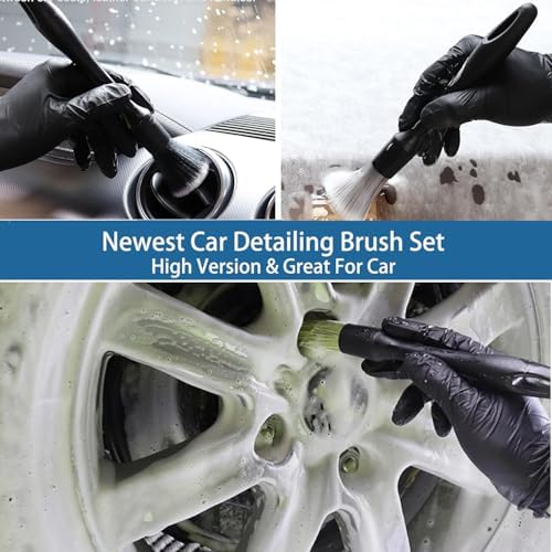 26pcs Car Detailing Brush Set, Car Detailing Kit, Car Detailing Brushes, Car Cleaning Kit, Car Windshield Cleaning Tool, Professional Car Care Kit - Car Wash Brush Kit for Interior Exterior Wheels - Image 4