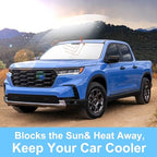 TINGLU Sun Shade for Honda Ridgeline Crew Cab 2017-2024 2025 2026 Accessories Windshield Sun Shade Window Shade UV Rays Protection Sun Visor Cover with Steering Wheel Sunshade Storage Bag - Image 5