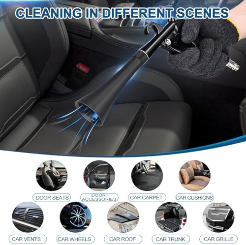 Car Cleaning Gun Detailing Interior Dryer Air Blow Gun, High Pressure Blower Gun, Car Detailing Kit Interior Cleaner, Car Detailing Tools for Car Quickly Blasts Dirt and Dust Works with Air - Image 6