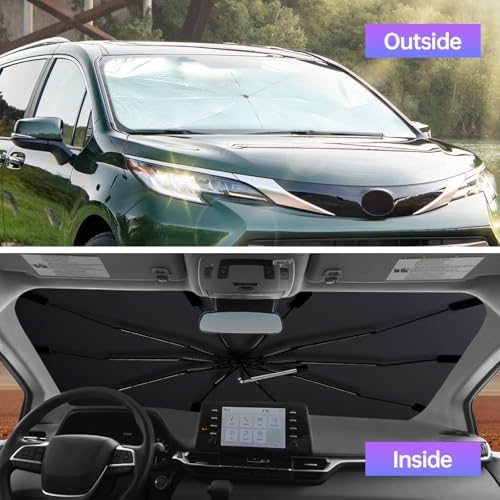 [2026 Upgrade]Windshield Sun Shade Umbrella, Scratch-Free Sunshade for SUVs - Image 4
