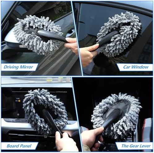 IPELY 6 Pack Car Cleaning Supplies – Car Duster Interior & Brush Interior & Cleaning Gel, Car Detailing Cleaning Kit for Cars, Trucks, SUVs & RVs - Image 3