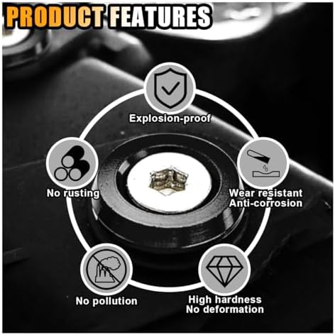 smilfuy 20PCS Aluminum Bumper Fender Washer Stainless Steel Bolts, Black - Image 4