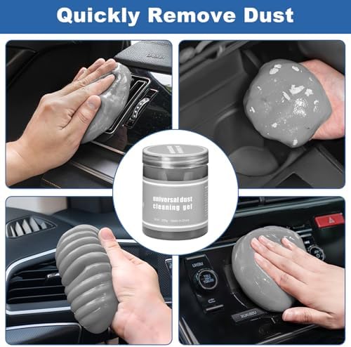 Windshield Cleaner Tool, 13Pcs Car Interior Cleaning Kit, Car Detailing Kit Interior Cleaner, Car Detailing Brushes, Car Cleaning Gel, Inside Cleaning Supplies Accessories for Women Men - Image 5