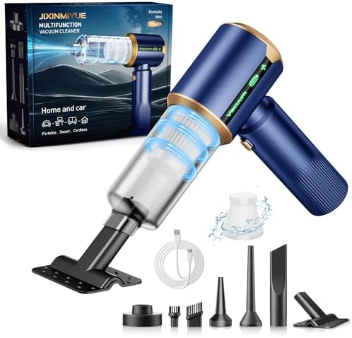 Cordless Car Vacuum Cleaner: 7-in-1 & 16000Pa Suction - Midnight Blue by Unknown