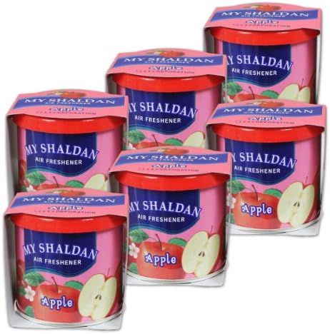 Auto Dynasty Pack of 6 My Shaldan Japanese Car Cup-Holder Natural Air Freshener Cans, (Apple Scented) by AutoDynasty