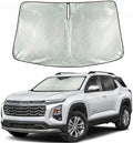 Windshield Sun Shade Custom Fit for 2025-2026 Chevrolet Equinox, Advanced Diamond-Patterned Heat Shield to Block UV Rays, Foldable Auto Window Visor, Precise Mirror Cutout by Giselia