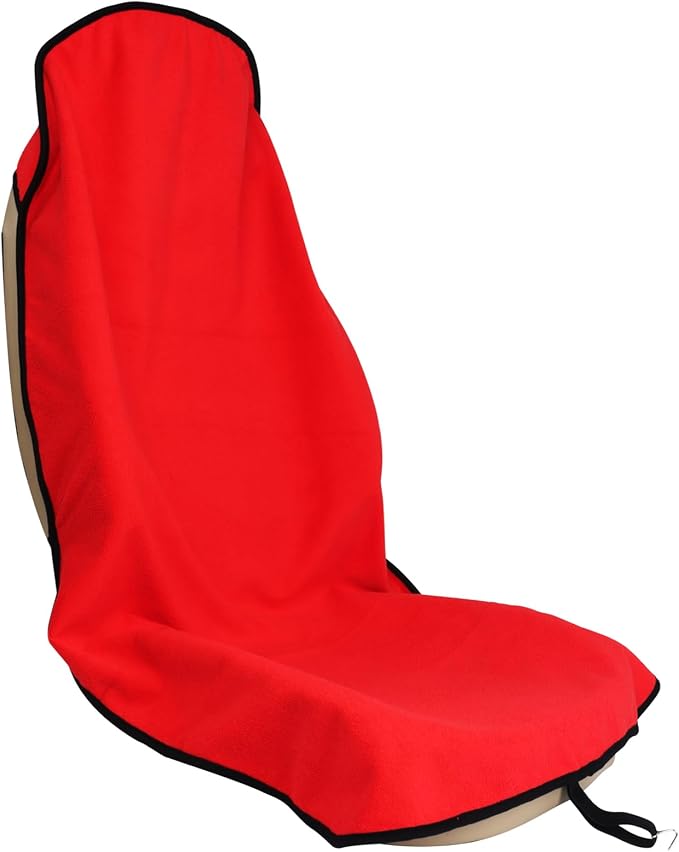 Car Seat Cover Protector Front Seats,for Gym Workout,Running,Swimming,Beach and Hiking,Waterproof Sweat Towel Bucket Seat Covers for Cars SUV Trucks (Red, 1Pcs) by LoyaGour