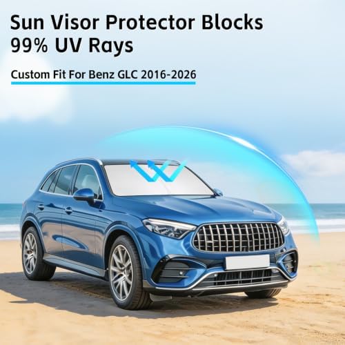 Windshield Sun Shade for Mercedes Benz GLC 300 260 GLK 2016-2026 Sunshade - Image 2