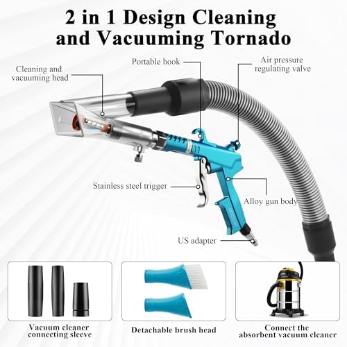 GOCCIDA 2IN1 Car Cleaning Air Blow Gun & Vacuum Gun for Interior Detailing - Image 4