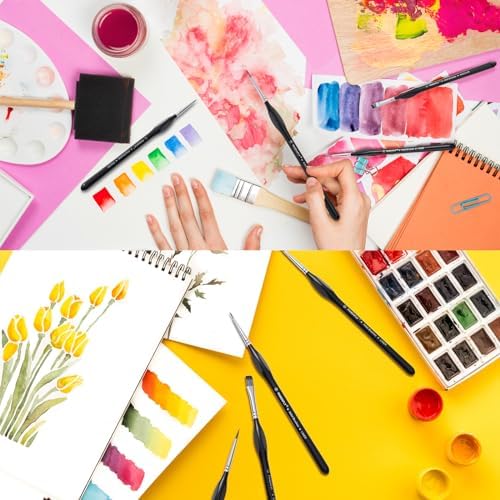 PANDAFLY Detail Paint Brushes Set for Fine Detailing & Art Painting, 15pcs - Image 7