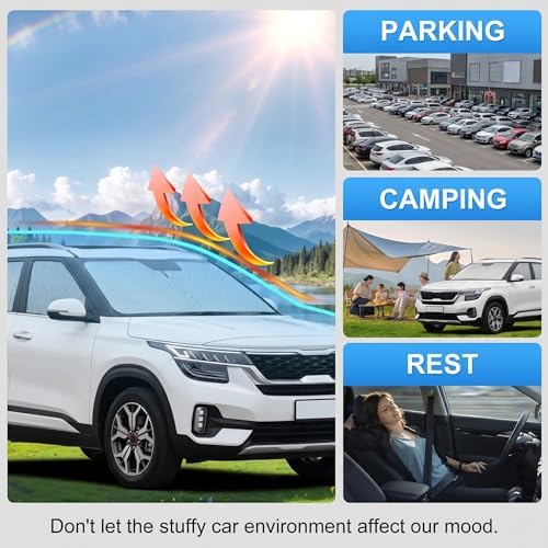 Custom Fit Windshield Sun Shade for Kia Seltos 2021-2026 - Image 6
