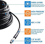200FT Sewer Jetter Kit for Pressure Washer, 5800PSI Drain Cleaner Hose 1/4 Inch NPT Corner, Rotating and Button Hose Sewer Jetting Nozzle Pearl Corsage Pin Waterproof Tape with 2 Spanner - Image 5