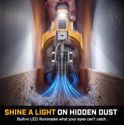 Cordless Vacuum Compatible with Dewalt 20V Battery (No Battery) - Image 5