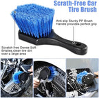 anngrowy 62" Microfiber Car Wash Brush with Long Handle Car Washing Mop Kit Mitt Sponge Car Cleaning Supplies Duster RV Washing Car Brushes, 1 Chenille Scratch-Free Replacement Head (Blue&Yellow) - Image 5