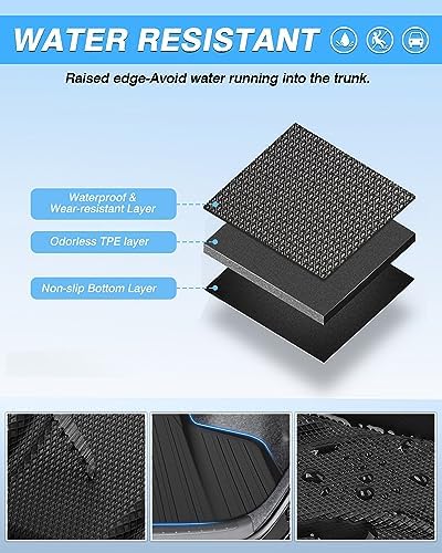 Powerty Trunk Mat for Honda Accord 2023-2025 2026(Include Hybrid), All Weather TPE Cargo Mat Liner for Accord Rear Trunk - Image 5