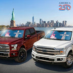 Motor Trend Statue of Liberty Washington Monument Windshield Sun Shade America 250 Pop Up Patriotic Car Sunshade Split Design Protection Heat Blocker Foldable Cover Truck SUV 4th of July Memorial Day - Image 2
