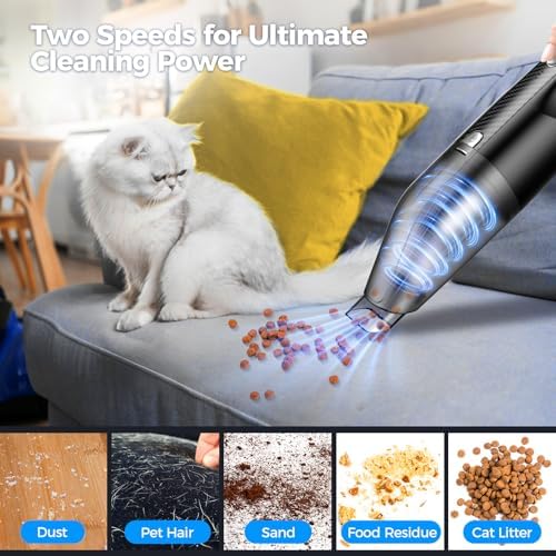 Handheld Vacuum Cordless - Car Vacuum Cleaner with 11000Pa Powerful Suction,1.2lbs Lightweight, Type-C Charge, Multiple Accessories, Portable Hand Vacuum for Home, Pet and Car - Image 4
