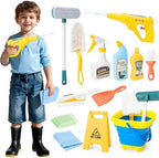 deAO Kids Car Wash Toy Cleaning Set with Brush Spray Bottle Ages 3+ by deAO