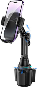 Cup Phone Holders for Your car, Universal Adjustable Base and Long Neck | Car Phone Mount Cradle, Cell Phone Holder Car Accessories/Trucks/Golf Cart/Treadmill for iPhone Samsung Google All 4-7 inches by bokilino