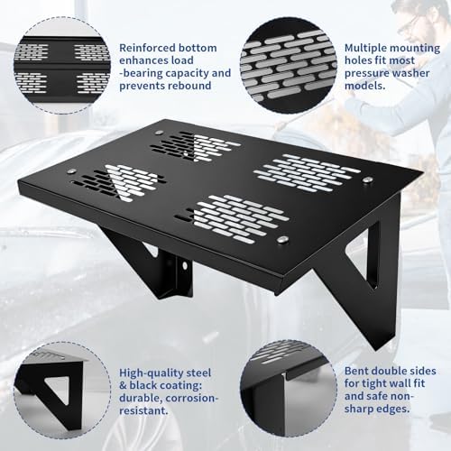 Heavy Duty Metal Pressure Washer Shelf - 20" x 10" - Image 4