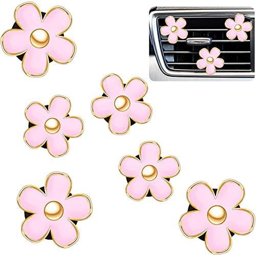 Frienda 6 Pcs Daisy Vent Clips for Car, 3/3.3 cm, Pink by Frienda
