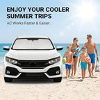 Windshield Sun Shade for Honda Civic 2016-2021 Accessories 4-Layer 240T Front Window Shade Custom Fit Civic Sun Visor Foldable Shade Blocks UV Rays - Image 5