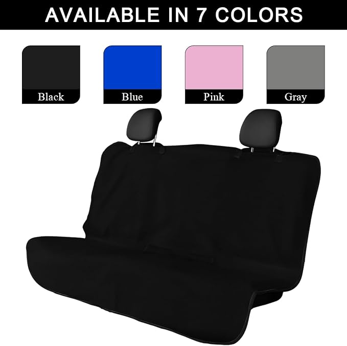 DXNQ Car Towel Seat Cover, Waterproof Sweating Non-Slip Premium Soft Towel Carseat Protector, Universal Machine Washable Car Truck SUV Front Seat Cover for Gym Workout Beach Hiking (Black, Rear) - Image 4