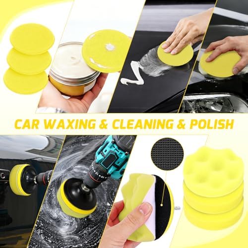 Nilight 52PCS Car Detailing Kit for Interior Exterior Car Care, Yellow - Image 7
